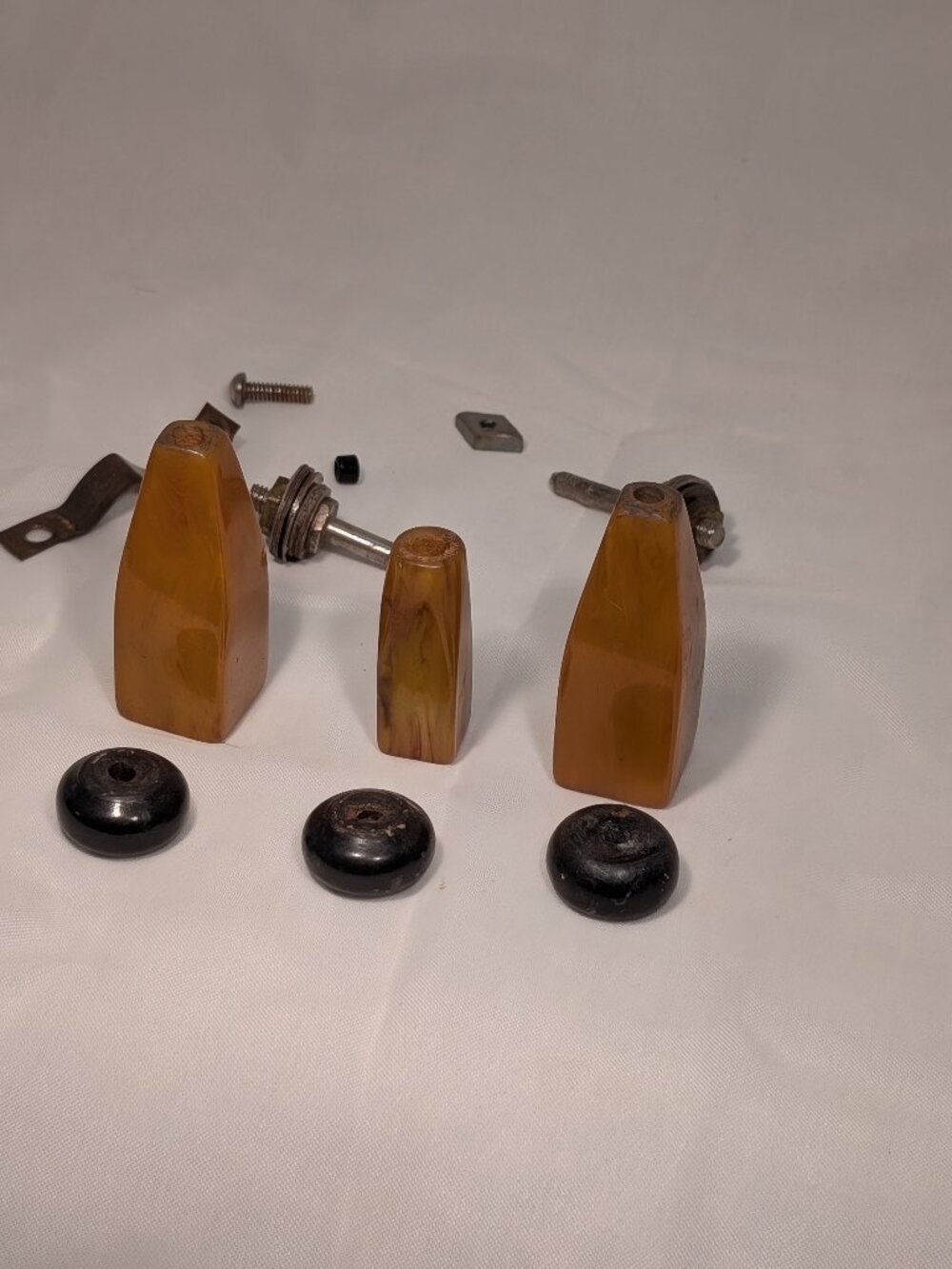 VINTAGE PARTS MAYBE BAKELITE TOGGLES Just don't Know ! In Case Someone Needs